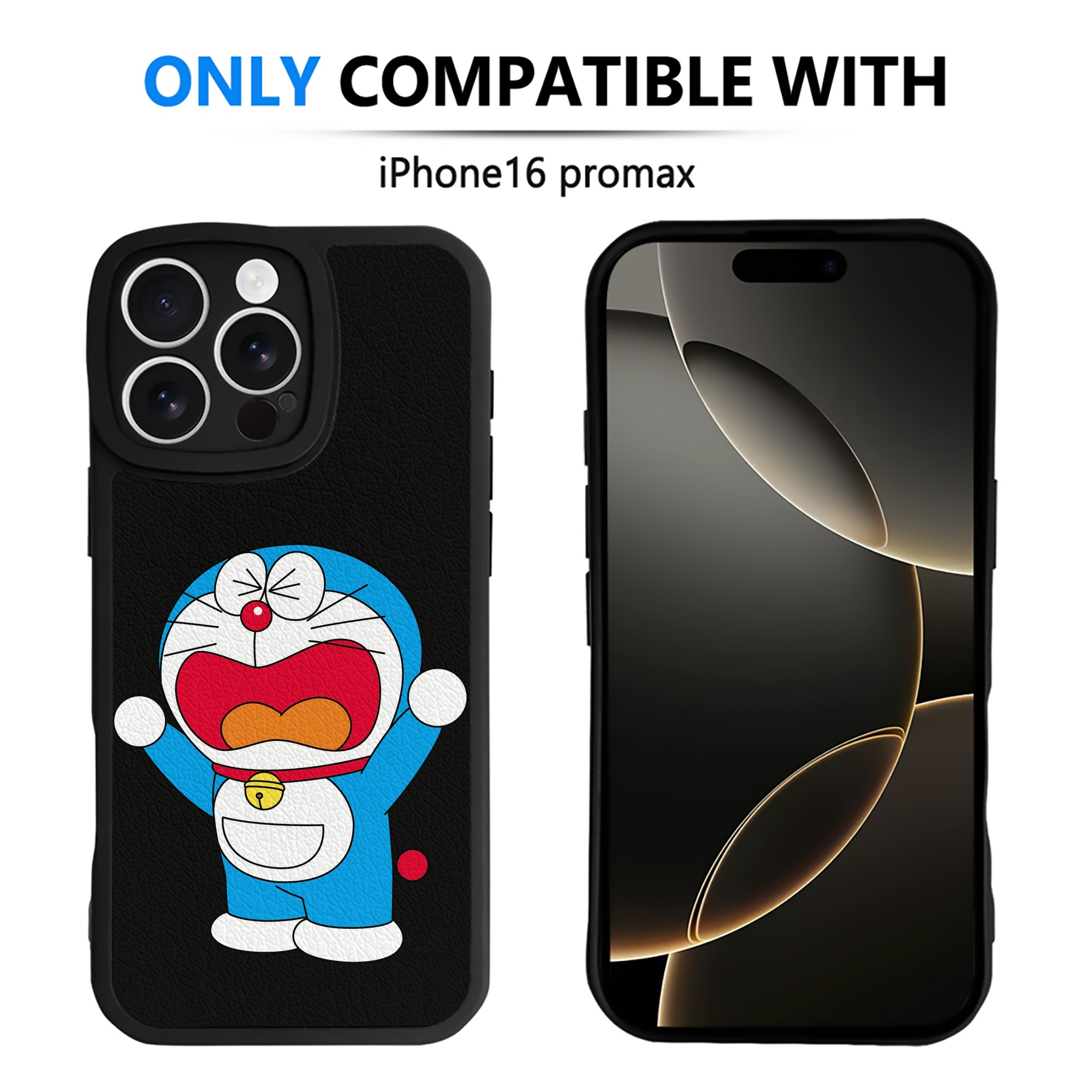 （画像用） ドラえもん Doraemon 【iPhone 16シリーズ対応】シリコンスマホケース（レザー調） 材質：シリコン